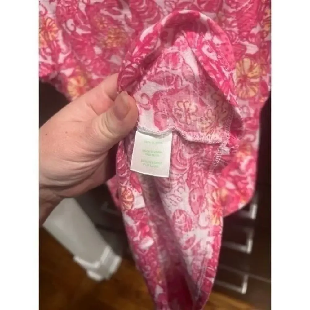 Lilly‎ pulitizer pink yellow girl floral dress XL